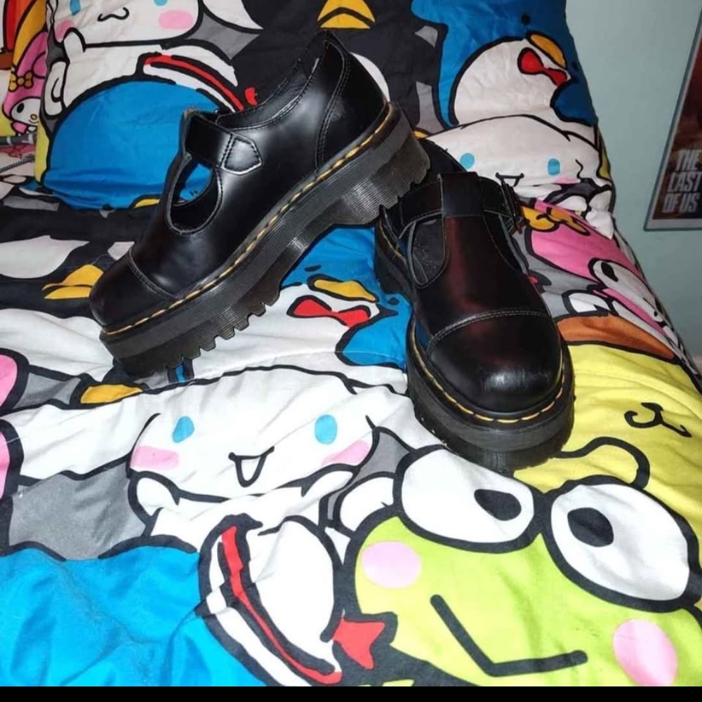 Dr. Martens Bethan Polished Smooth Leather Platform Shoes - Picture 5 of 5